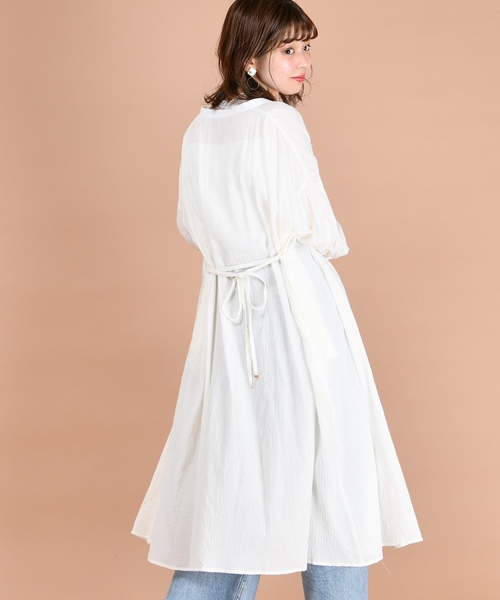 natural couture（ナチュラルクチュール）の「たっぷりギャザーガウンワンピース（ワンピース・レディース・ブラック/ベージュ/オフホワイト/その他/レッド系その他・FREE）」の10枚目の写真