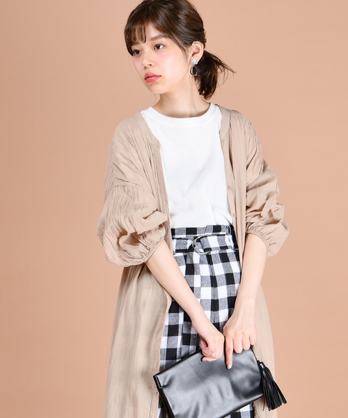 natural couture（ナチュラルクチュール）の「たっぷりギャザーガウンワンピース（ワンピース・レディース・ブラック/ベージュ/オフホワイト/その他/レッド系その他・FREE）」の17枚目の写真