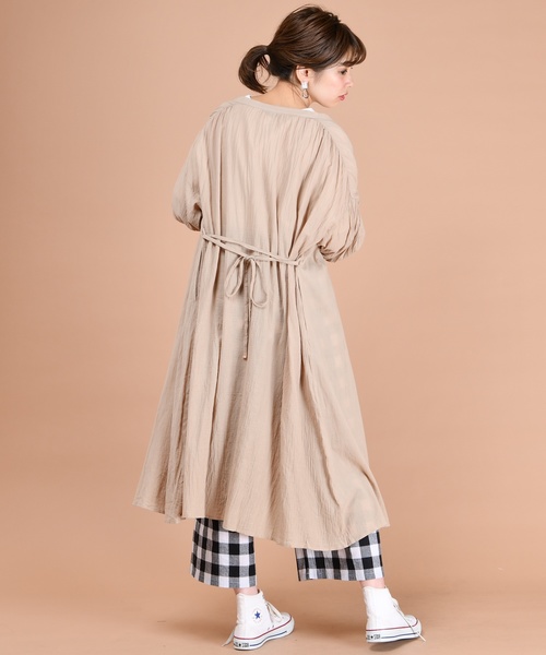 natural couture（ナチュラルクチュール）の「たっぷりギャザーガウンワンピース（ワンピース・レディース・ブラック/ベージュ/オフホワイト/その他/レッド系その他・FREE）」の18枚目の写真