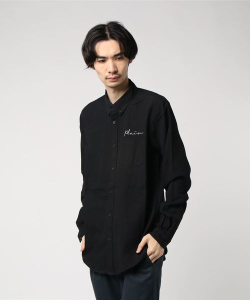 VENCEEXCHANGE（ヴァンスエクスチェンジ）の「バックプリントビッグシャツ（シャツ/ブラウス・メンズ・ホワイト/ブラック/ベージュ・M/L）」の8枚目の写真