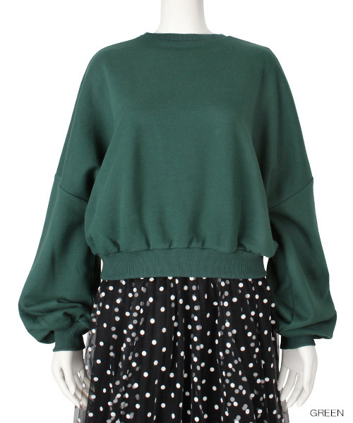 RANDA（ランダ）の「ドルマンスリーブプルオーバー（スウェット・レディース・ブラック/グレー/グリーン・FREE）」の3枚目の写真