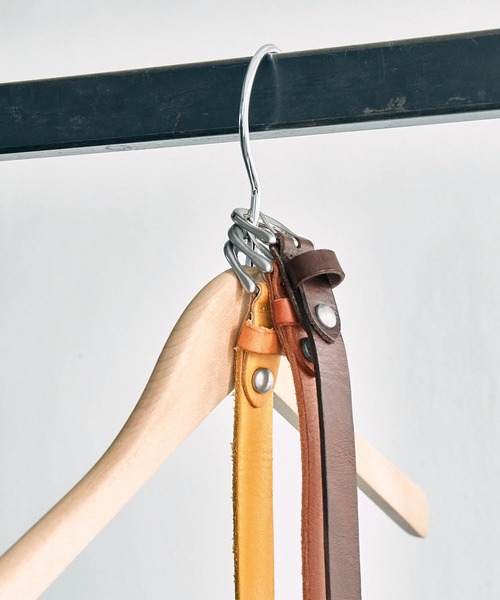 EMMA CLOTHES（エマクローズ）の「本革ロングレザーナローベルト Real Leather Slim Belt（ベルト・メンズ・ブラック/ダークグリーン/ベージュ/オレンジ/キャメル/イエロー/ブルー/ダークブラウン/ホワイト/レッド/チャコール/グレイッシュベージュ/グリーン・FREE）」の19枚目の写真