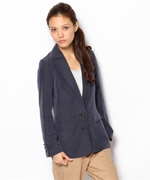 Soareak（ソアリーク）の「レースパイピングテーラージャケット（テーラードジャケット・レディース・ベージュ/ネイビー/ライトピンク・SMALL/MEDIUM）」の3枚目の写真