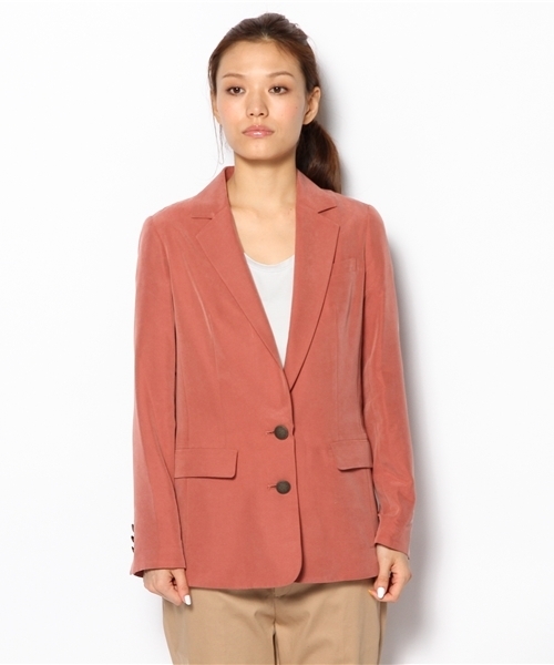 Soareak（ソアリーク）の「レースパイピングテーラージャケット（テーラードジャケット・レディース・ベージュ/ネイビー/ライトピンク・SMALL/MEDIUM）」の4枚目の写真