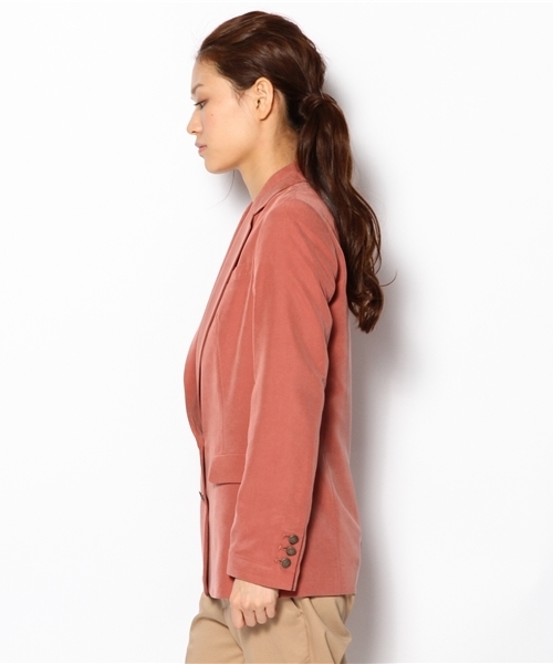 Soareak（ソアリーク）の「レースパイピングテーラージャケット（テーラードジャケット・レディース・ベージュ/ネイビー/ライトピンク・SMALL/MEDIUM）」の5枚目の写真