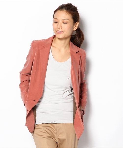 Soareak（ソアリーク）の「レースパイピングテーラージャケット（テーラードジャケット・レディース・ベージュ/ネイビー/ライトピンク・SMALL/MEDIUM）」の7枚目の写真