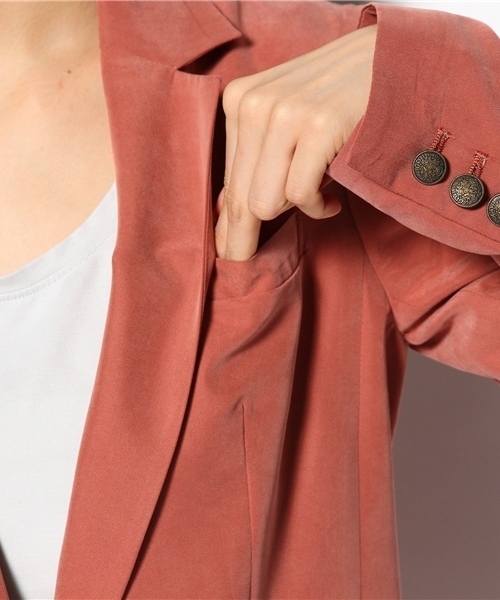 Soareak（ソアリーク）の「レースパイピングテーラージャケット（テーラードジャケット・レディース・ベージュ/ネイビー/ライトピンク・SMALL/MEDIUM）」の10枚目の写真