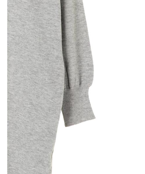 YECCA VECCA（イェッカヴェッカ）の「・Vネックニットワンピース（ワンピース・レディース・ブラック/ブラウン/ブルー/杢グレー・FREE）」の18枚目の写真