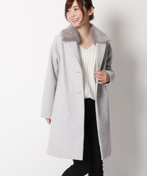 Tk 襟ファー付チェスターコート チェスターコート The 2way のチェスターコート のファッション Shop ザ Tk ティーケー Shop セール ショップ タイムセール