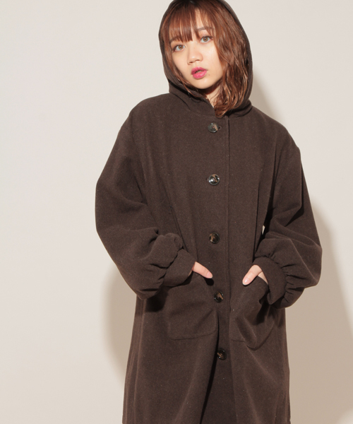 apres jour（アプレジュール）の「フード付きAラインコート【ZOZOTOWN