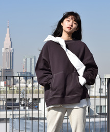 w closet | 配色ステッチBigスウェット(スウェット)