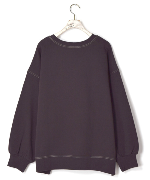 w closet（ダブルクローゼット）の「配色ステッチBigスウェット（スウェット・レディース・アイボリー/グレー系その他/スミクロ・FREE）」の11枚目の写真