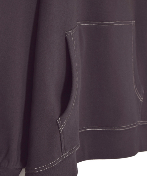 w closet（ダブルクローゼット）の「配色ステッチBigスウェット（スウェット・レディース・アイボリー/グレー系その他/スミクロ・FREE）」の20枚目の写真