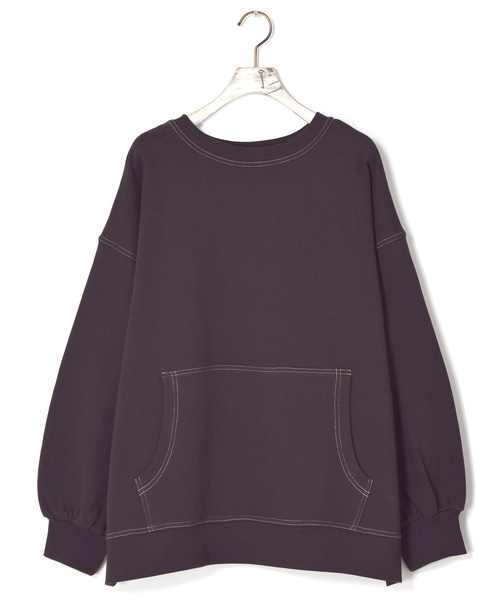 w closet（ダブルクローゼット）の「配色ステッチBigスウェット（スウェット・レディース・アイボリー/グレー系その他/スミクロ・FREE）」の16枚目の写真