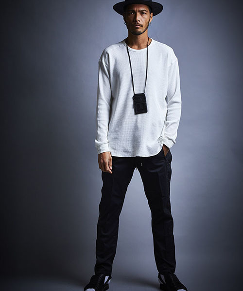 EGO TRIPPING(エゴトリッピング)の「mlt2464-RUDE THERMAL TEE カットソー(Tシャツ/カットソー・メンズ・ホワイト/杢グレー・FREE/46/48)」の10枚目の写真