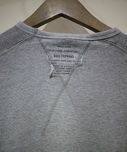 EGO TRIPPING(エゴトリッピング)の「mlt2464-RUDE THERMAL TEE カットソー(Tシャツ/カットソー・メンズ・ホワイト/杢グレー・FREE/46/48)」の9枚目の写真