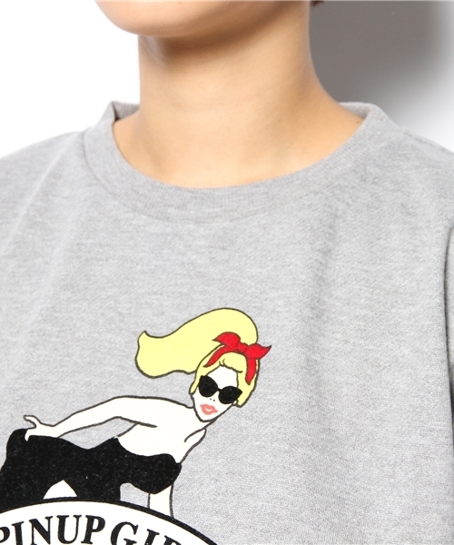 WEGO（ウィゴー）の「WEGO/ピンナップガールスウェット（スウェット・レディース・オフホワイト/杢グレー/ネイビー・FREE）」の12枚目の写真