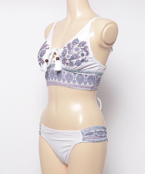 Dalfwin（ダールフィン）の「水着レディース エスニックパネルプリントセパレーツ（水着・レディース・ホワイト/カーキ/ブルー・M/L）」の14枚目の写真