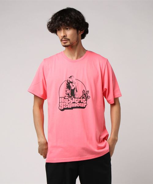 HYSTERIC GLAMOUR（ヒステリックグラマー）の「THE BEACH Tシャツ（Tシャツ/カットソー・メンズ・グリーン/オレンジ/ピンク・LARGE/X-LARGE/SMALL/MEDIUM）」の3枚目の写真