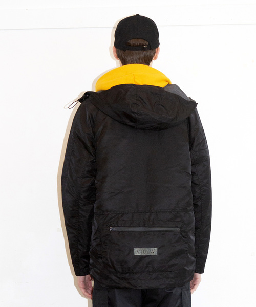 VIRGOwearworks（ヴァルゴウェアワークス）の「BIG POCKET MOUNTAIN PARKA（ナイロンジャケット・メンズ・ブラック/イエロー/レッド・4/3/2）」の7枚目の写真