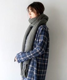 VitaFelice | モヘアタッチ マフラー ボリュームストール チェック柄 大判ストール 【SALE/40%OFF】 レディース ショール 無地 ロングマフラー ひざ掛け 秋冬(ストール/ショール)