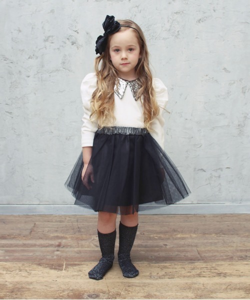 Rora（ローラ）の「ボリー チュチュスカート(2color)（スカート・キッズ・チャコールグレー/ブラック・110cm/100cm/120cm/130cm/140cm/90cm）」の8枚目の写真