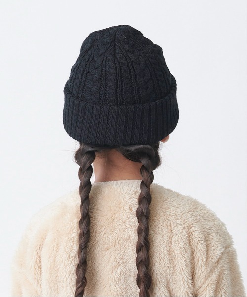 Lee（リー）の「【Lee】KIDS CABLE WATCH ACRYLIC / 【リー】キッズ　ケーブル　ワッチアクリル　オーバーライド（ニットキャップ/ビーニー・キッズ・ブラック/グレー/ホワイト/ピンク/イエロー/ネイビー/ダークパープル/モスグリーン・FREE）」の18枚目の写真