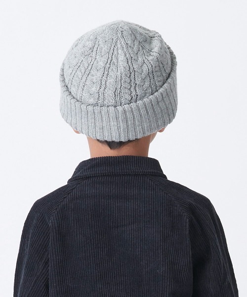 Lee（リー）の「【Lee】KIDS CABLE WATCH ACRYLIC / 【リー】キッズ　ケーブル　ワッチアクリル　オーバーライド（ニットキャップ/ビーニー・キッズ・ブラック/グレー/ホワイト/ピンク/イエロー/ネイビー/ダークパープル/モスグリーン・FREE）」の22枚目の写真