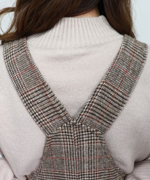 PairPair（ペアペア）の「ワッペン付きチェックジャンスカ（ジャンパースカート・レディース・アイボリー/ブラウン系その他・FREE）」の12枚目の写真