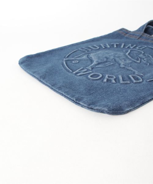 Hunting World（ハンティングワールド）の「HUNTING WORLD DENIM TOTE ハンティングワールド デニムトートバッグ（トートバッグ・レディース・ブルー・FREE）」の3枚目の写真