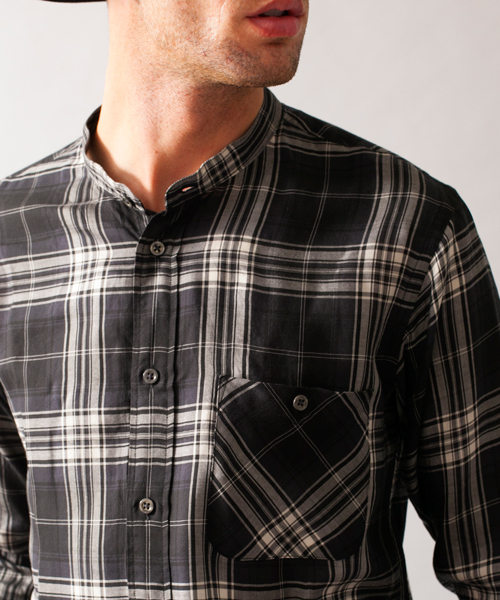 MONKEY TIME（モンキータイム）の「MT ∴ チェック バンド カラー ロング シャツ（シャツ/ブラウス・メンズ・その他1・SMALL/LARGE/MEDIUM）」の8枚目の写真