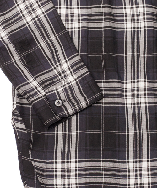 MONKEY TIME（モンキータイム）の「MT ∴ チェック バンド カラー ロング シャツ（シャツ/ブラウス・メンズ・その他1・SMALL/LARGE/MEDIUM）」の10枚目の写真
