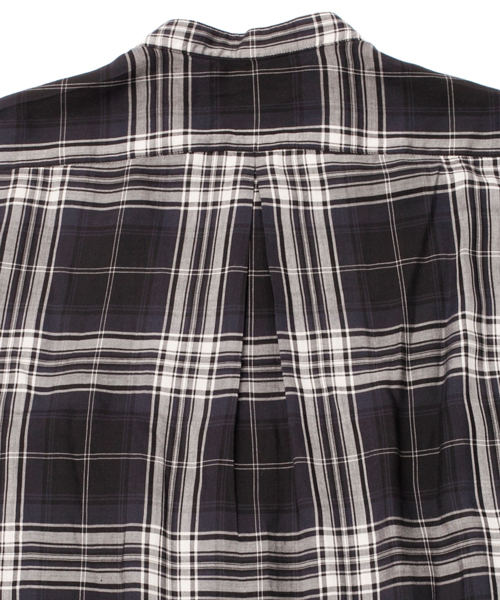 MONKEY TIME（モンキータイム）の「MT ∴ チェック バンド カラー ロング シャツ（シャツ/ブラウス・メンズ・その他1・SMALL/LARGE/MEDIUM）」の2枚目の写真