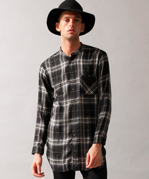 MONKEY TIME（モンキータイム）の「MT ∴ チェック バンド カラー ロング シャツ（シャツ/ブラウス・メンズ・その他1・SMALL/LARGE/MEDIUM）」の12枚目の写真