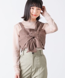 WEGO | WEGO/【2点セット】シアーロンT付きビスチェ(Tシャツ/カットソー)