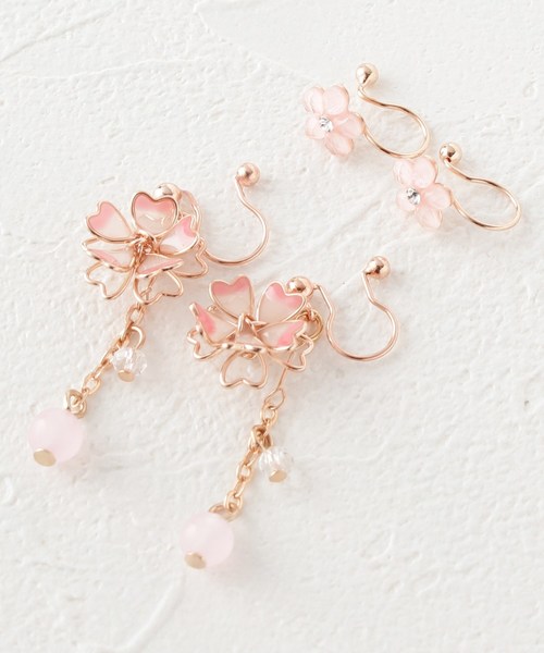 セール 桜さがりセットノンホールピアス イヤリング イヤリング Its Demo イッツデモ のファッション通販 Zozotown