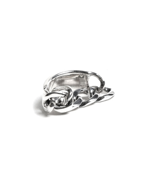 SILVER925 FLAT LINK CHAIN RING /シルバー/リング YArKA/ヤーカ】silver925 flat link chain motif ring[chiki