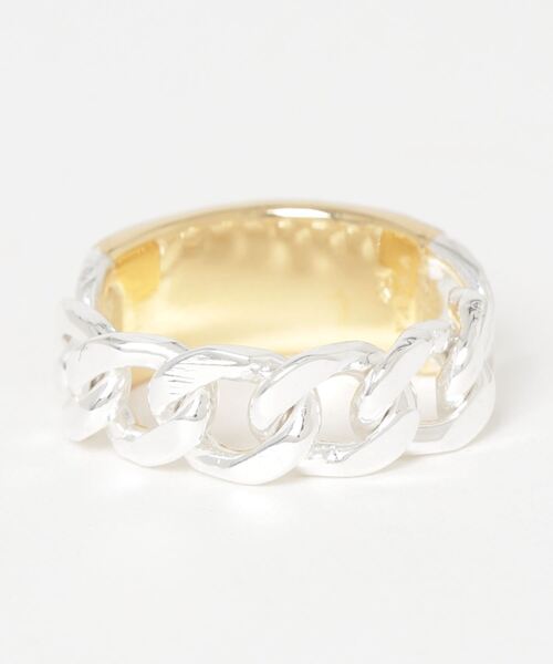YArKA/ヤーカ】silver925 flat face&chain ring[ffac]/フラット