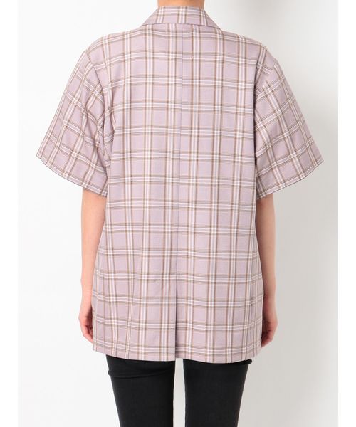 jouetie（ジュエティ）の「ハーフスリーブジャケットシャツ*センタータックストレートパンツ（テーラードジャケット・レディース・ブラック/ブルー/グリーン/アイボリー/その他1・MEDIUM/LARGE）」の19枚目の写真