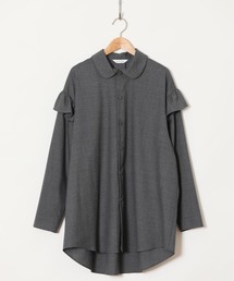 HOLIDAY | WOOL RUFFLE SHIRT ウールラッフルシャツ(シャツ/ブラウス)