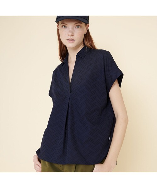 AIGLE(エーグル)の「タピリラ 半袖カットソー(シャツ/ブラウス・レディース・ライトピンク/ダークネイビー/ホワイト・40/38/36)」の12枚目の写真