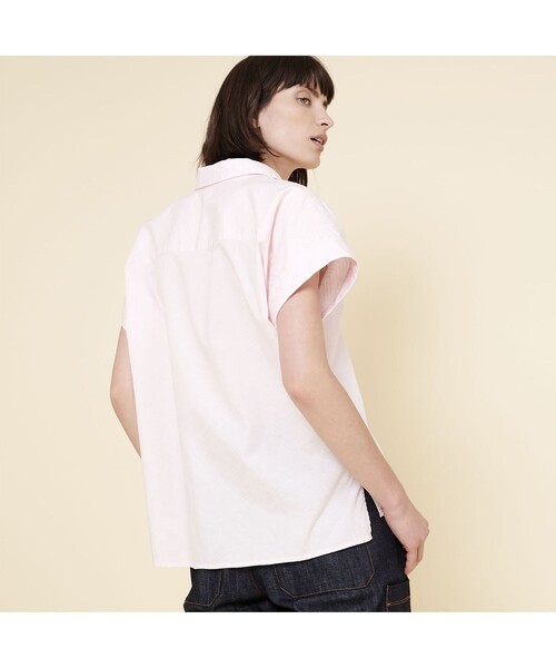 AIGLE(エーグル)の「タピリラ 半袖カットソー(シャツ/ブラウス・レディース・ライトピンク/ダークネイビー/ホワイト・40/38/36)」の5枚目の写真