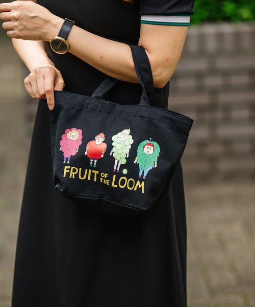 FRUIT OF THE LOOM(フルーツオブザルーム)の「URATA PT MINI TOTE L(トートバッグ・レディース・ブラック/オフホワイト・FREE)」の2枚目の写真