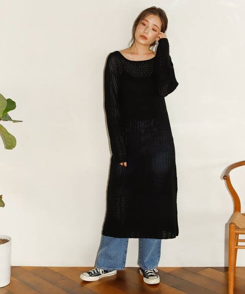 セール Holiday 透かし編みパッチワークロングワンピース ワンピース Auntie Rosa Holiday アンティローザホリデー のファッション通販 Zozotown