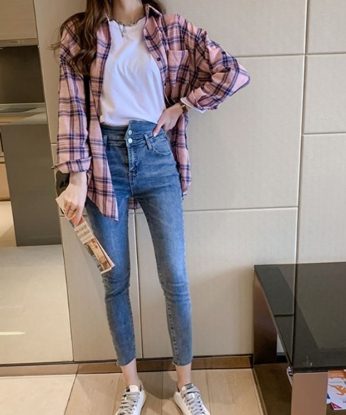 Diosfront(ディオスフロント)の「チェックシャツ(シャツ/ブラウス・レディース・ベージュ/ピンク・MEDIUM/LARGE/X-LARGE)」の19枚目の写真