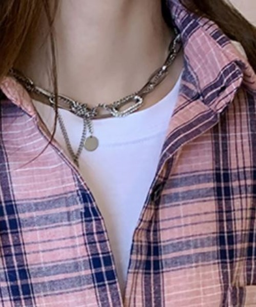 Diosfront(ディオスフロント)の「チェックシャツ(シャツ/ブラウス・レディース・ベージュ/ピンク・MEDIUM/LARGE/X-LARGE)」の13枚目の写真