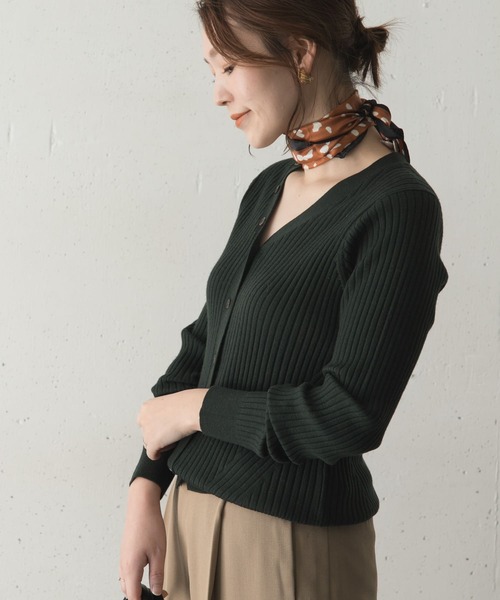 ROSSO ウォッシャブルカーディガン　BLACK URBAN RESEARCH ROSSO WOMEN（アーバンリサーチ ロッソ）の