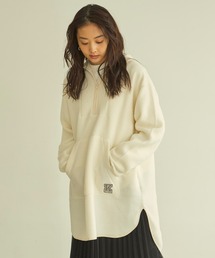 ボアハーフジップチュニック
