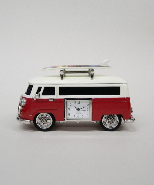 CURI BISCUI(キュリ ビスキュイ)の「ミニチュア置時計【レトロワゴン車】(置時計)」|レッド