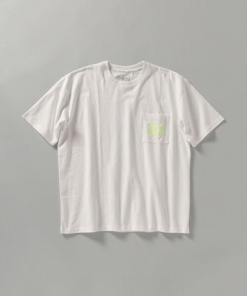 Manhattan Portage（マンハッタンポーテージ）の「【WEB限定/SHIPS別注】Manhattan Portage: ネオンカラー エンブロイダリー ロゴ Tシャツ（Tシャツ/カットソー・メンズ・ホワイト/グレー/ブラック/ナチュラル・SMALL/MEDIUM/X-LARGE/LARGE）」の10枚目の写真